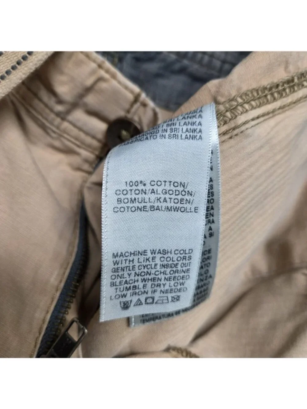 True Religion Shorts Mens 29 Brown Cargo Trooper Distressed MISSING BUTTON